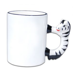 11 oz Zebra Handle Mug