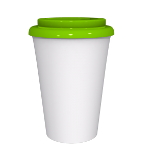 12 oz Travel Mug With Green Cap