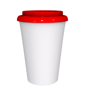 12 oz Travel Mug With Red Cap