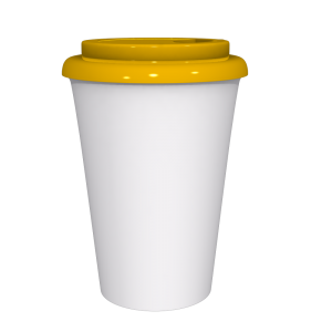 12 oz Travel Mug With Yellow Cap